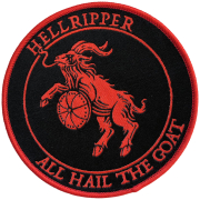 HELLRIPPER - All Hail The Goat Red - 9 cm - Patch