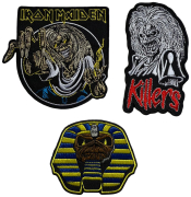 IRON MAIDEN - 3-Patches-Set : Killers 10,6 x 6,2 cm + Powerslave 6,9 x 8,3 cm + The Number Of The Beast 9,9 x 10,2 cm