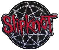 SLIPKNOT - Red Logo Over Nonagram - 8,3 x 10,1 cm - Patch