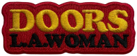 THE DOORS - L.A. Woman Text Logo RED - 3,5 x 8,8 cm - Patch